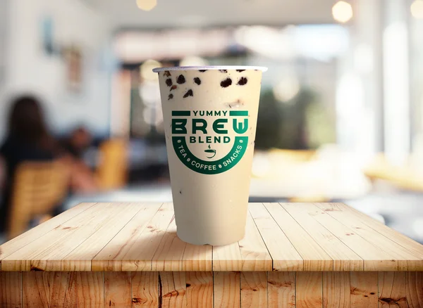 Yummy Brew Blend food concept in a premium studio setting