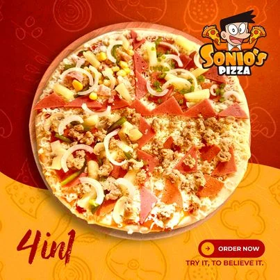 Sonio's Pizza four-in-one pizza