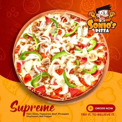 Sonio's Pizza product presentation